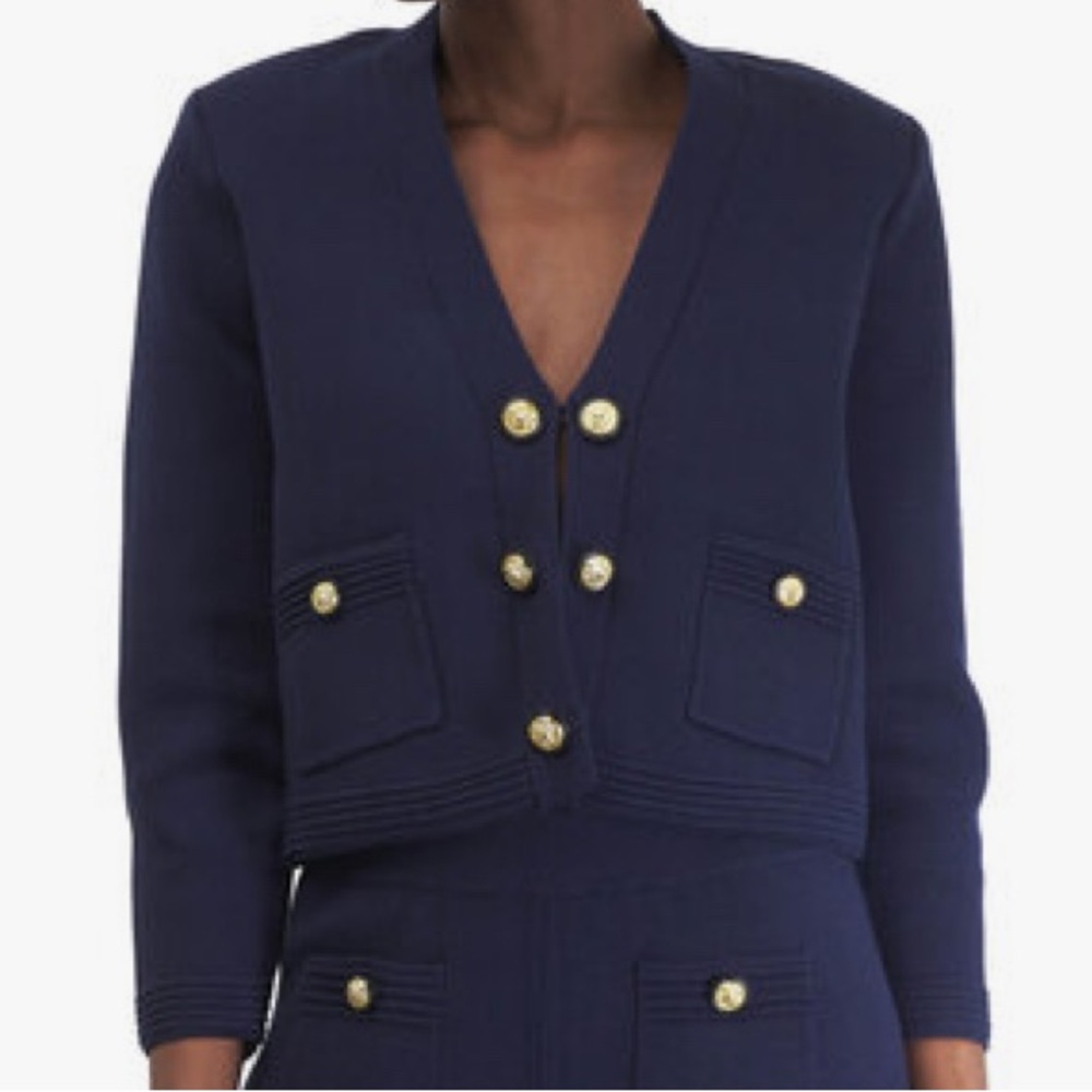 Toulouse cardigan in Midnight & Gold L'AGENCE